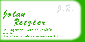 jolan retzler business card